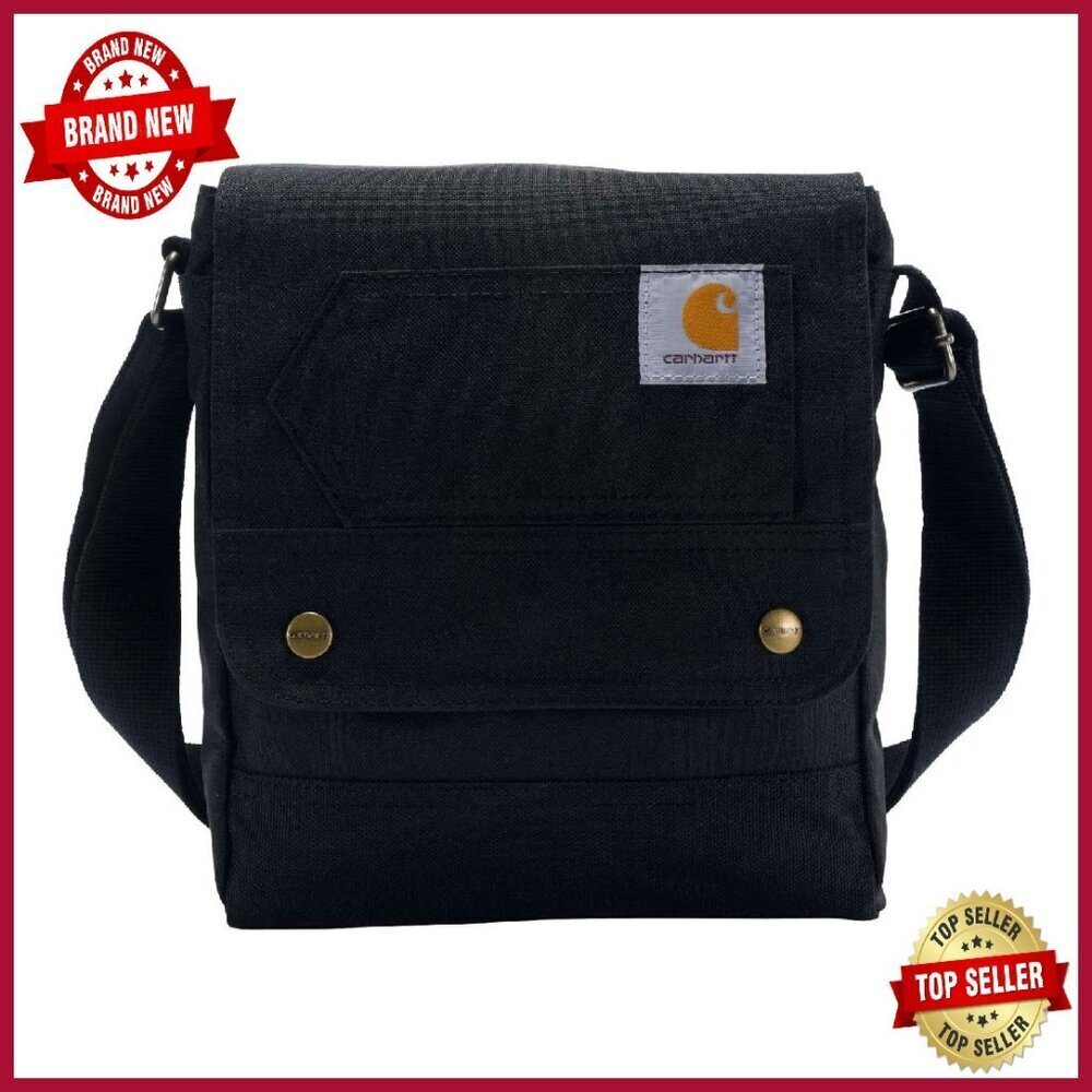 Durable Adjustable Crossbody Bag with Snap Closure & Multiple Pockets
